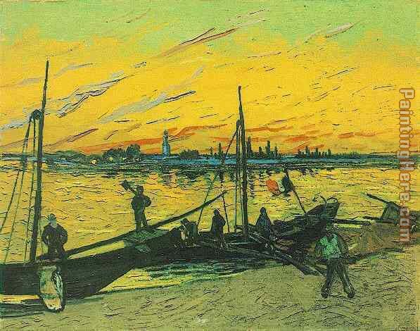 Vincent van Gogh Barges 1888